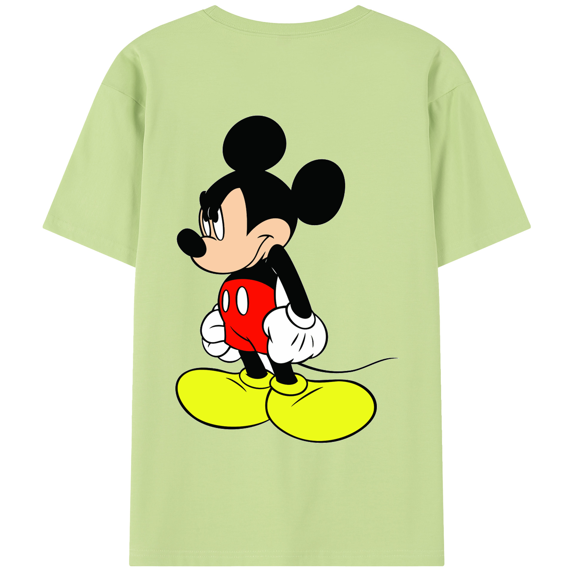 （画像用） ミッキーマウス Mickey Mouse 綿100％半袖Tシャツ（背面プリント）